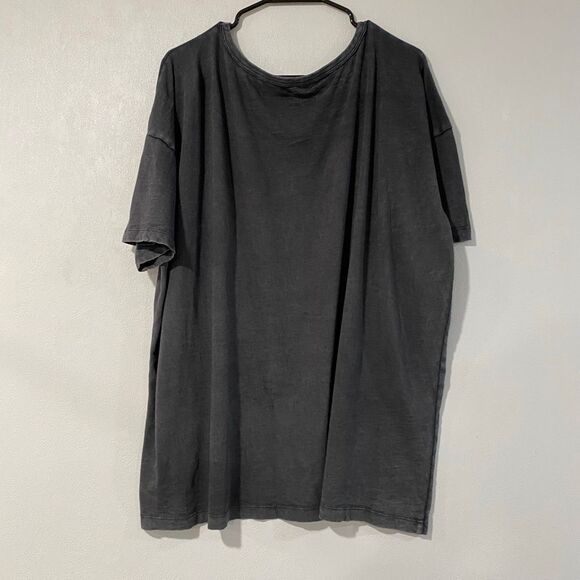 Aerie Oversized V-Neck T-Shirt XL Gray Casual Soft Basic Tee - Picture 2 of 9